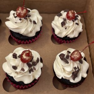 Kelly’s Dark Chocolate Cherry Cake & Cupcakes